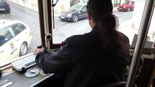 tram 28 lisbon driver view [upl. by Ignazio811]