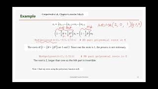 Chapter 6 5 Determining Stationarity and Invertibility [upl. by Ahsercal]