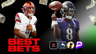 RAVENS VS COMMANDERS GAME BEST BETS PLAYER PROPS BETS  PREDICTIONS [upl. by Assilam]