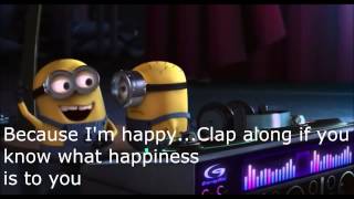 Pharrell WilliamsHappy Lyrics Despicable Me 2 [upl. by Repsihw]