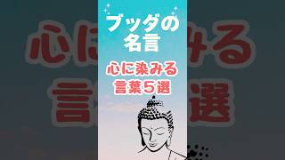 ブッダの名言ー心に染みる言葉５選 ショート 開運 人生を幸せに変える言葉 ブッダの言葉 ブッダ shorts [upl. by Letnuhs]