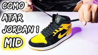 ⚠️COMO ATAR JORDAN 1 MID  2024  3 ESTILOSON FEET🔥How to LACE JORDAN 1 MID [upl. by Hartmann]