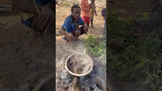 Hadzabe food preparation is amazing  life of the hunter africa food [upl. by Bibbye177]