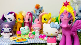 MY LITTLE PONY MEETS HELLO KITTY AND FRIENDS [upl. by Ahsini]