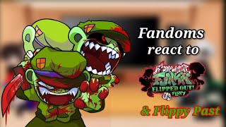 Fandoms react to Flippy Flipped out FNF amp Flippy Past [upl. by Seel495]