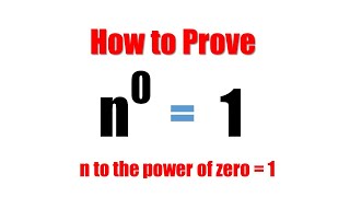 How to prove n to the power of zero equals 1  n0  1   Simple Proof Explained [upl. by Aoht349]