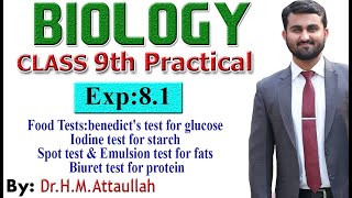 Food tests benedicts test for glucose iodine test for starch  9th biology practical  Exp 81 [upl. by Draw]