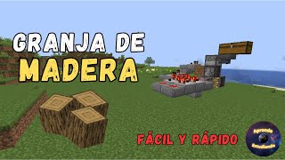 Granja de Madera Fácil  2 StacksMinuto  Tutorial Minecraft 120  119 [upl. by Vikky]