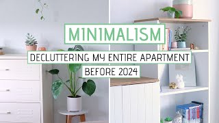 Decluttering My Entire Apartment Before 2024  MINIMALISM Tips Whole House Declutter [upl. by Lledrac262]