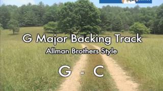 G Major Backing Track for guitar Southern Rock Allman Brothers style [upl. by Laverna658]