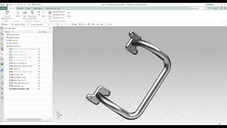 Siemens Nx Tutorial  Door Handle CAD model in NX siemens [upl. by Jolda]