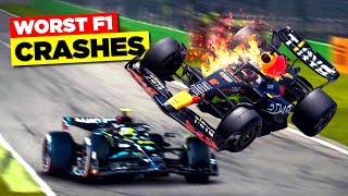 Top 10 Worst Formula 1 CRASHES  F1 Crashes EVER [upl. by Avrom]