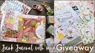 Daphnes Diary Journal with me  S2E1  Magazine Junk Journaling Process  closedGIVEAWAY [upl. by Aramal]