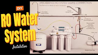 APEC Reverse Osmosis Water System Installation including drilling countertop [upl. by Adnirod299]