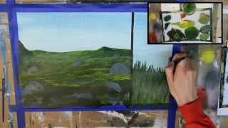 How to Paint Grass 6 Different Ways Acrylic Painting Tutorial [upl. by Yhcir]