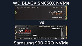 Samsung 990 PRO vs WD BLACK SN850X Bench Test  SSD M2 NVMe [upl. by Ailla]