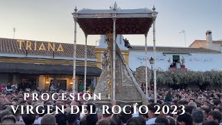 Virgen del Rocío Procesión 2023  IMPRESIONANTES MOMENTOS Aldea del Rocío  Almonte Huelva [upl. by Detta]