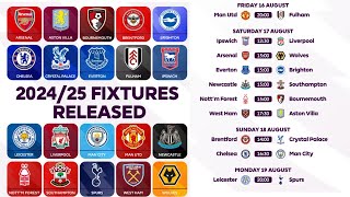 🚨Premier League 202425 fixtures announcement✅ [upl. by Ahsyad]