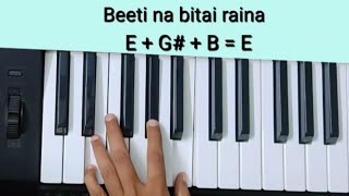 Beeti Na Bitai Raina TutorialChordsMelody  Parichay  1972  Keyboard [upl. by Elyag]