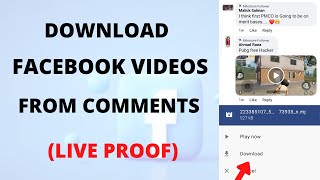 How to Download Video from Facebook Comment Box to Gallery  How to Download Facebook Video Comment [upl. by Anitsrik]