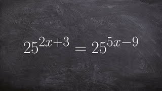 Solving an equation using the equality of exponents [upl. by Eimaj]