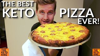 The BEST Keto Pizza Base Recipe ever An Amazing Keto Pizza Deep Dish NO MORE cauliflower pizza [upl. by Lohman]