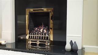 Focal Point Fires  Blenheim Brass Full Depth Radiant Gas Fire Manual Control [upl. by Vanden]