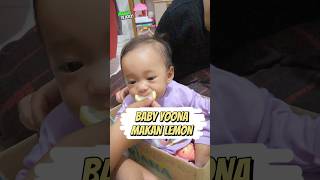 BABY YOONA MAKAN LEMON 😂 babyyoona bayilucu shorts [upl. by Marilyn157]