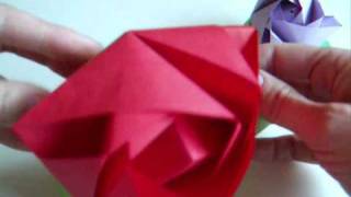 origami  modular  magic rose cube dutchpapergirl [upl. by Nuhsyar338]