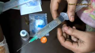 Intravenous injection video Iv ceftriaxone Triject 1G amp ketorolac 30mg injection push [upl. by Ahtebbat]