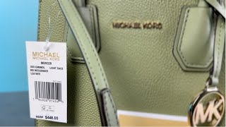 MICHAEL KORS Mercer Medium Leather Crossbody Bag Unboxing [upl. by Aohk]