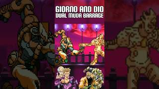 DIO and Giornos Dual MUDA Barrage in JoJo HFTF [upl. by Phedra997]