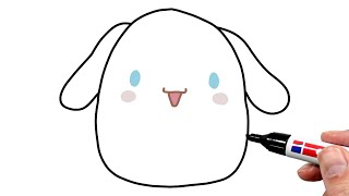 How to Draw Cinnamoroll Squishmallow [upl. by Guod]