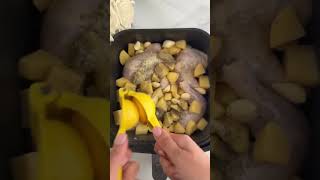 Air Fryer Lemon Greek Chicken and Potatoes chicken airfryer [upl. by Sherris]