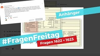 ANHÄNGERBESTIMMUNGEN I FAHRPRÜFUNG FRAGE 1622  1623 [upl. by Ecinom]