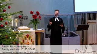 Livestream  Gottesdienst vom 26122023 aus dem GZW [upl. by Deny]