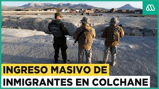 Ingreso de inmigrantes en Colchane Personal militar intenta evitar la entrada ilegal de extranjeros [upl. by Ecidnacal297]