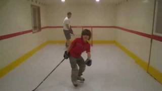 Synthetic Ice Kwik Rink in our Basement [upl. by Perri914]