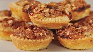 Pecan Tassies Classic Version  Joyofbakingcom [upl. by Aietal]