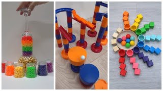 Oddly Satisfying video compilation with beads bells balls marble run xylophone and more [upl. by Rehtnug103]