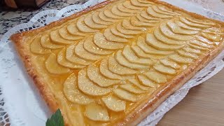 TARTA DE MANZANA receta casera deliciosa  original fácil y rápida de hacer  te encantará 😋 [upl. by Acihsay]