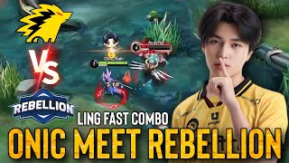 ONIC ESPORTS MEET REBELLION IN RANK GAME  LING FAST COMBO [upl. by Knox]