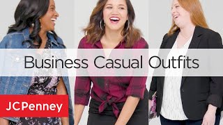 Work Outfit Ideas Business Casual Attire for Women  JCPenney [upl. by Yanaj327]