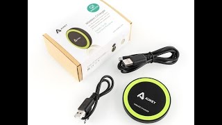 Aukey wireless Charger review  مراجعة لشاحن لاسلكي [upl. by Kind866]