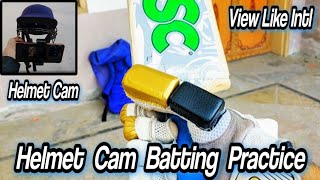 Helmet Cam Batting  What a Result 😯 cricket battingtips [upl. by Cope]