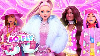 BARBIE GETS GLAMMED UP FOR FASHIONDAZE  Barbie Extra So Fly Fashion Adventure  Ep 1 [upl. by Tam]