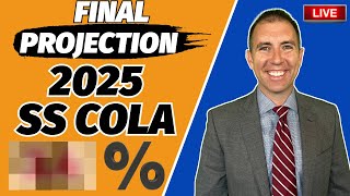 Final Social Security 2025 COLA Prediction Live [upl. by Eelynnhoj]