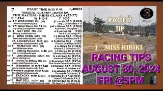 MMTCI LIVE KARERA TIPS amp ANALYSIS OF BATANG PISTA AUGUST 30 2024 FRIDAY RACE TIP 500PM [upl. by Virgel]