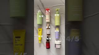 Rating the skincare products  By Wishtrend cover youtubeshorts kpop [upl. by Anirt100]