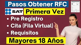 Como SACAR RFC Por PRIMERA Vez SAT 2022 Pre Inscripción CITA Fila Virtual REQUISITOS PROCESO y DUDAS [upl. by Shannon]